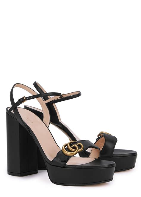 gucci black platform sandals